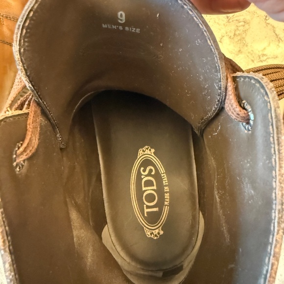 Tod's Italy Men's Stivaletto Brown Calfskin Leather Studded Ankle Boot -cp - Picture 8 of 15